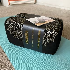 NWOT Yoga Bolsters- Black eco suede